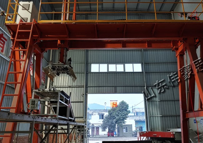 豆粕桁架式装车机现场