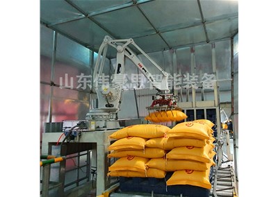 粮食码垛机械手 机器人码垛设备特点