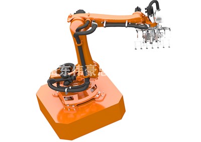 碳铵粉机械手码垛机 移动式码垛机试机视频