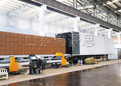 零食箱全自动装车机 推进式自动装车机流程