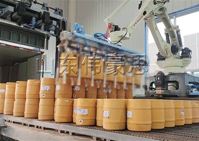啤酒桶全自动装车机 推进式自动装车机案例