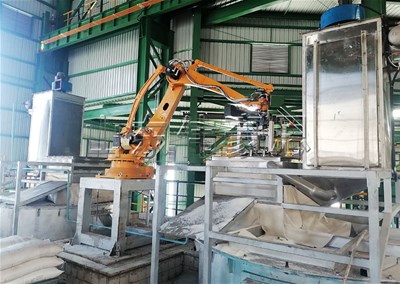 50KG碱粉全自动破袋机 机器人全自动拆包机