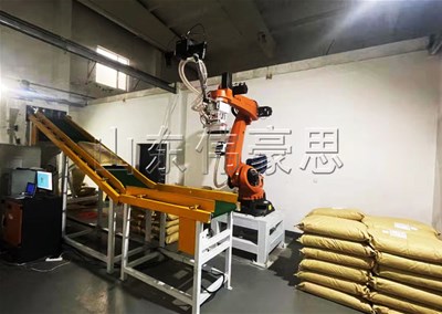 袋装饲料全自动破袋机 机器人全自动拆包机