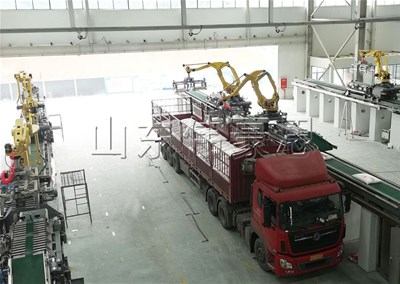 50KG尿素机器人装车机 全自动装车机客户现场